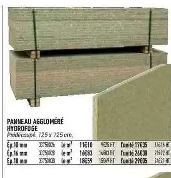 Bricorama Panneau Au Aggloméré Hydrofuge offre