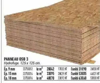 Bricorama Panneau Osb 3 offre