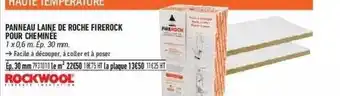 Bricorama Panneau Laine De Roche Firerock Pour Cheminée Rockwool offre