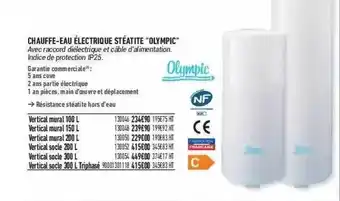 Bricorama Chauffe-eau électrique Stéatite offre