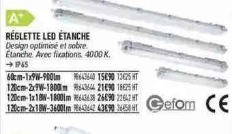 Bricorama Réglette Led étanche offre