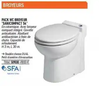 Bricorama Pack Wc Broyeur offre