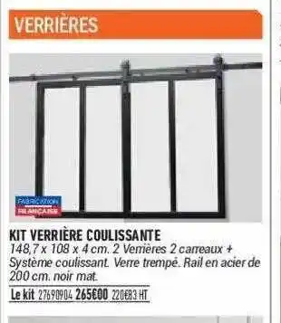 Kit Verrière Coulissante