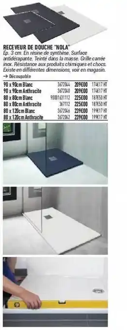 Bricorama Receveur De Douche offre