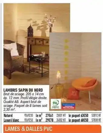 Bricorama Lambris Sapin Du Nord offre