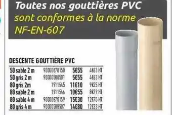 Bricorama Descente Gouttière Pvc offre