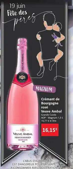 Colruyt Crémant De Bourgogne Rosé Veuve Ambal offre
