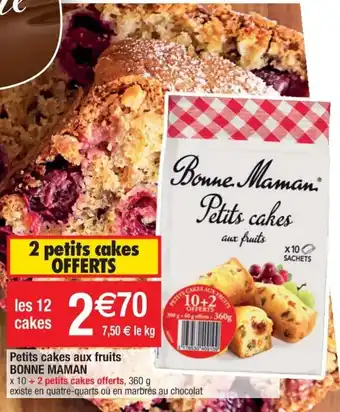 Cora x Carrefour Petits cakes aux fruits offre