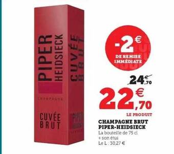 Hyper U Champagne Brut Piper-heidsieck offre