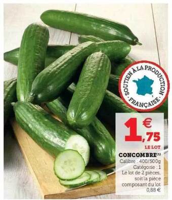 Hyper U Concombre offre