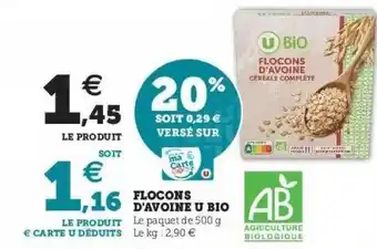 Flocons D'avoine U Bio