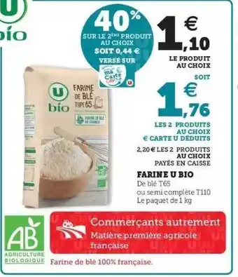 Hyper U Farine U Bio offre