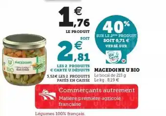 Hyper U Macedoine U Bio offre