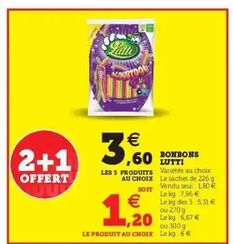 Hyper U Bonbons Lutti offre