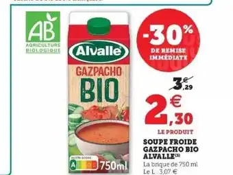 Hyper U Soupe Froide Gazpacho Bio Alvalle offre