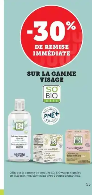 La Gamme Visage So'bio étic