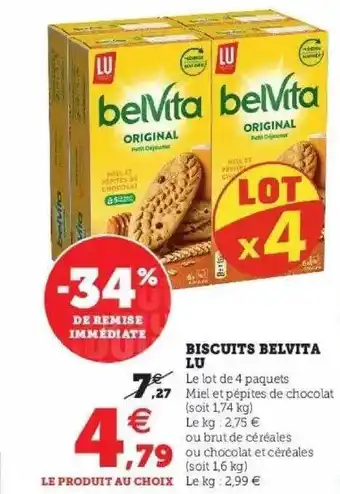 Hyper U Biscuits Belvita Lu offre