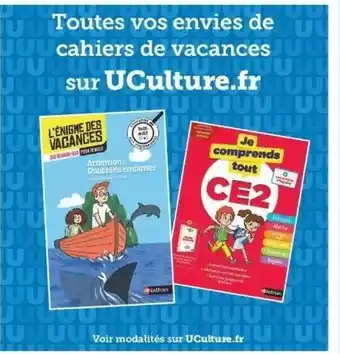 Hyper U Cahiers De Vacances offre