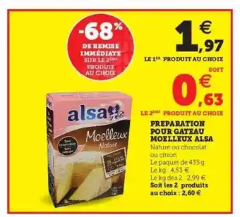 Hyper U Préparation Pour Gâteau Moelleux Alsa offre