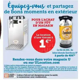 Location D'une Tireuse