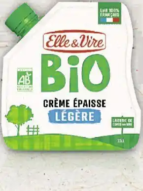 Casino Supermarchés Crème épaisse légère Bio 12% MG offre