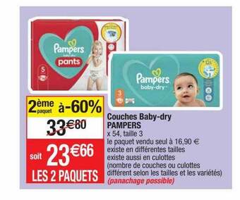 Migros Couches Baby-dry Pampers offre