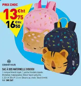 Hyperburo Sac à Dos Maternelle Doudou Oberthur offre