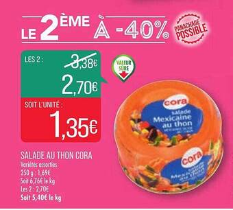 Match Salade Au Thon Cora offre