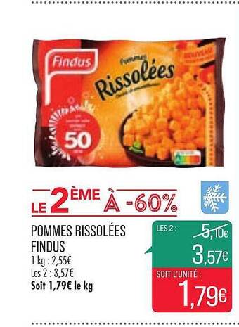 Match Pommes Rissolées Findus offre