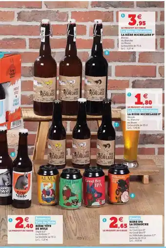 La Bière Michelaise 5°, Bière Tête De Mule Brasserie Tête De Mule, Bière Ipa La Debauche Neodis