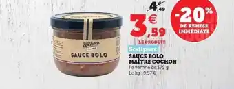 Hyper U Sauce Bolo Maître Cochon Sodiporc offre