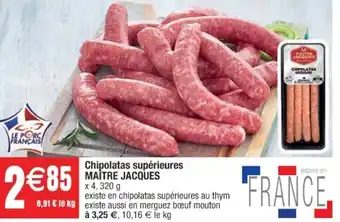Cora x Carrefour Chipolatas supérieures offre