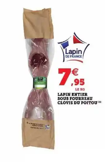 Hyper U Lapin Entier Sous Fourreau Clovis Du Poitou offre