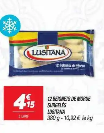 Netto 12 Beignets De Morue Surgelés Lusitana offre