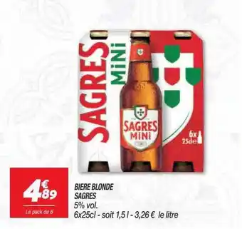 Netto Bière Blonde Sagres offre