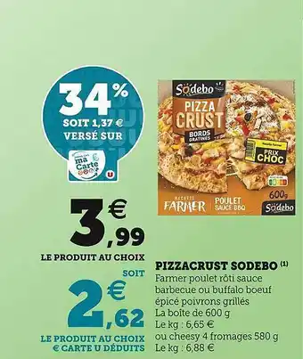 U Express Pizza Crust Sodebo offre
