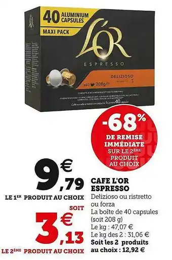 U Express Café L'or Espresso offre
