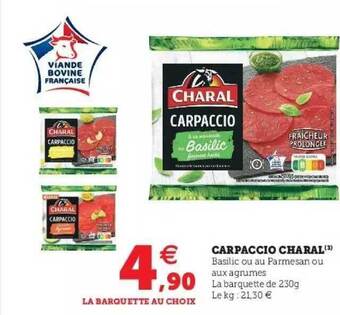 Super U Carpaccio Charal offre