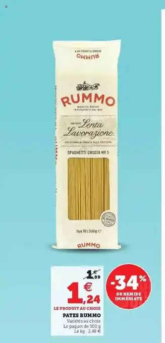 Super U Pâtes Rummo offre
