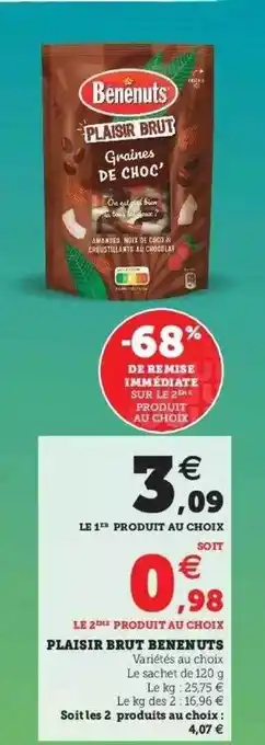 Super U Plaisir Brut Benenuts offre