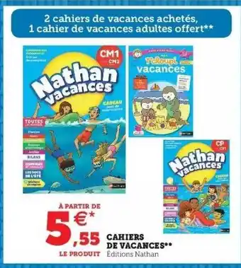 Cahiers De Vacances