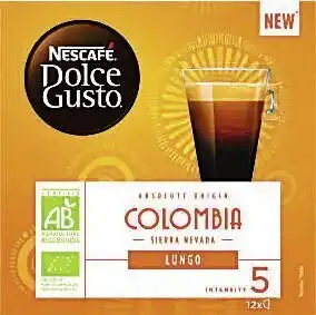 Casino Supermarchés Café capsules lungo Colombia Sierra Nevada Bio Dolce Gusto offre