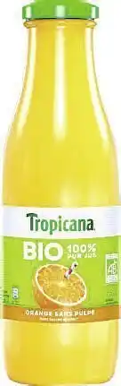 Casino Supermarchés TROPICANA 100% pur jus d’orange sans pulpe Bio offre