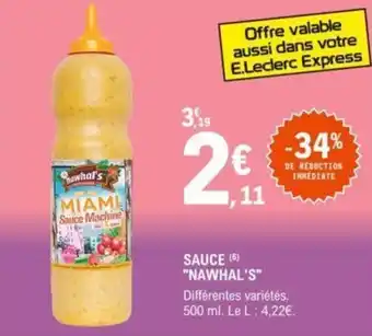 E.Leclerc "NAWHAL'S" sauce offre