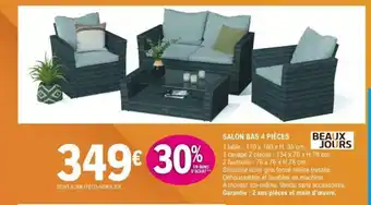 E.Leclerc Salon bas 4 pieces offre
