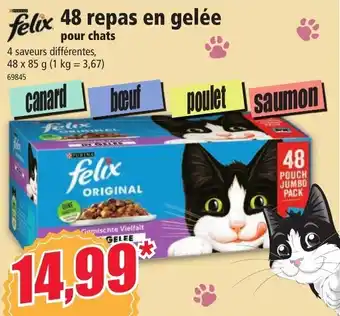 Norma 48 repas en gelée pour chats offre