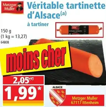 Norma Véritable tartinette d'alsace offre