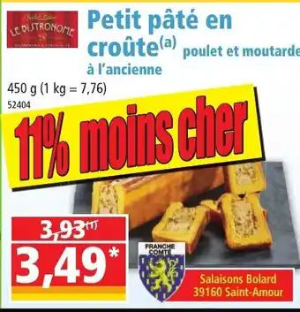 Norma Petit pâté en croûte offre