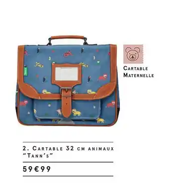Monoprix 2. Cartable 32 Cm Animux offre