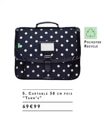 Monoprix 5. Cartable 38 Cm Pois offre